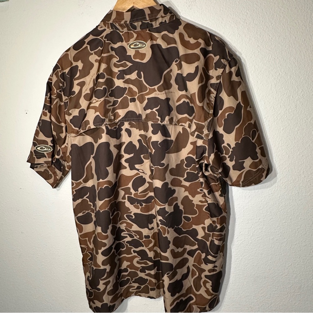 Drake Mens Old School 8-Shot Flyweight Short Sleeve Button Down Size L - Picture 5 of 8
